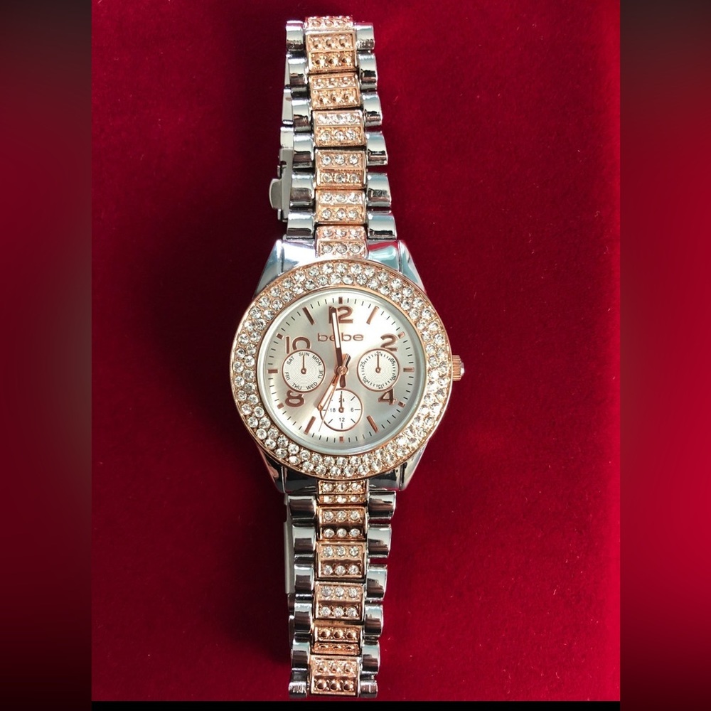 Bebe CHRONOGRAPH Watch - Silver/ Rose Gold